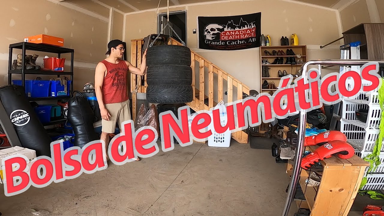 Como hacer una bolsa de Boxeo para pegar de Neumáticos.