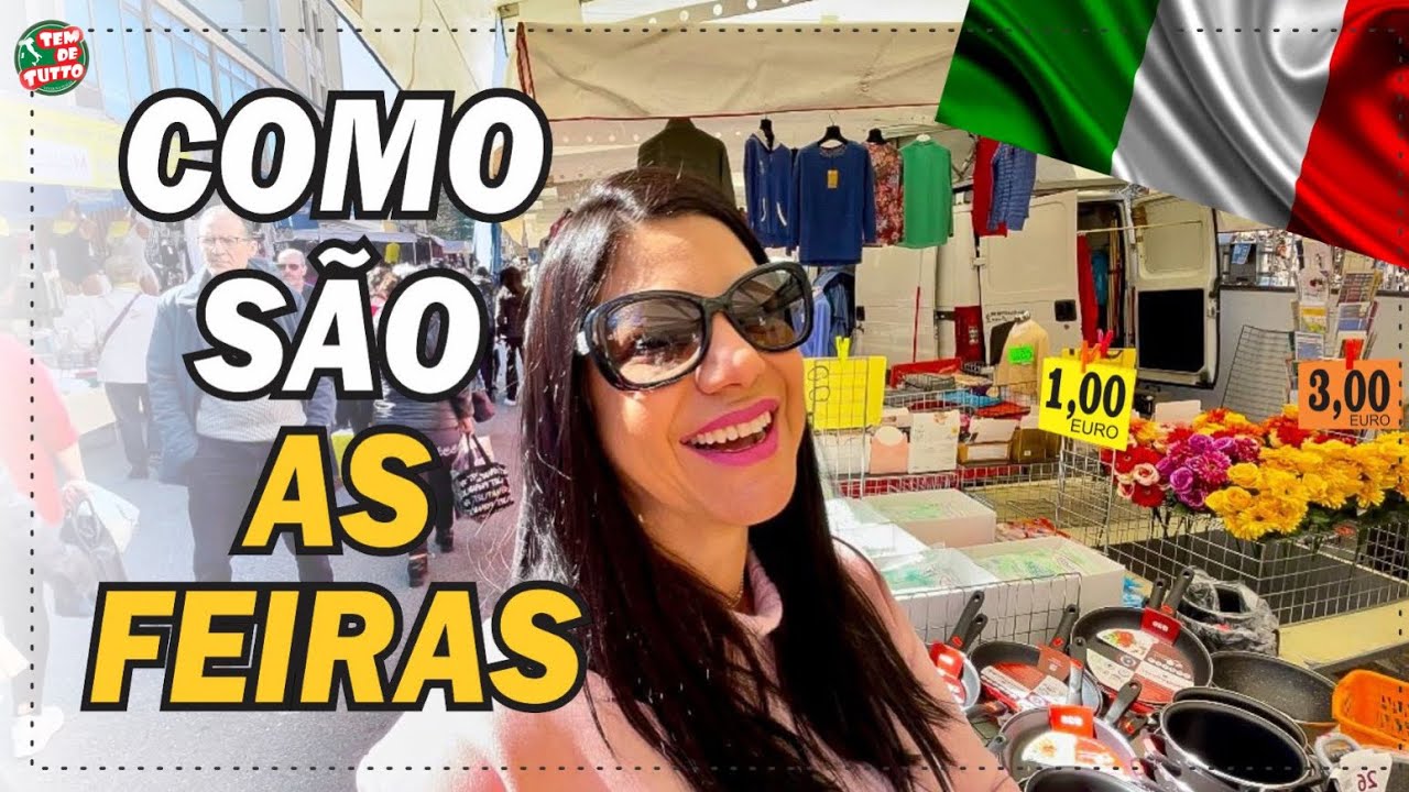 FEIRAS DE RUA NA ITÁLIA Muito barato! 🍉🍋🍍🧦🧣🧤