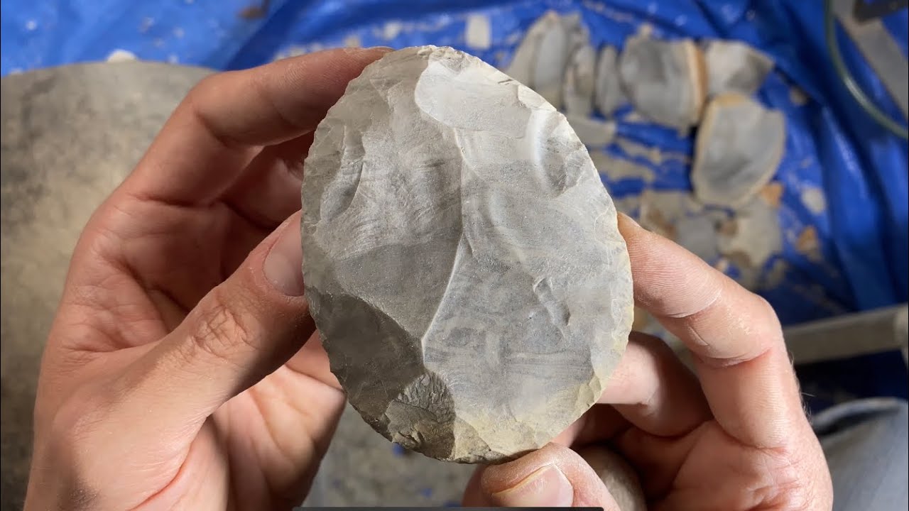 Making an Ovate Biface with Stone and Antler Tools