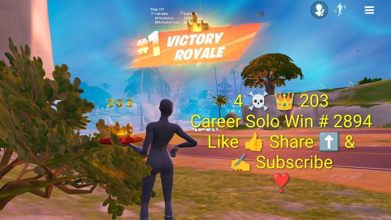 Career Solo Win#2894 Fortnite 4☠️ ZB Victory Royale Chapter 7 Season 1 Solo Win #235 👑#203