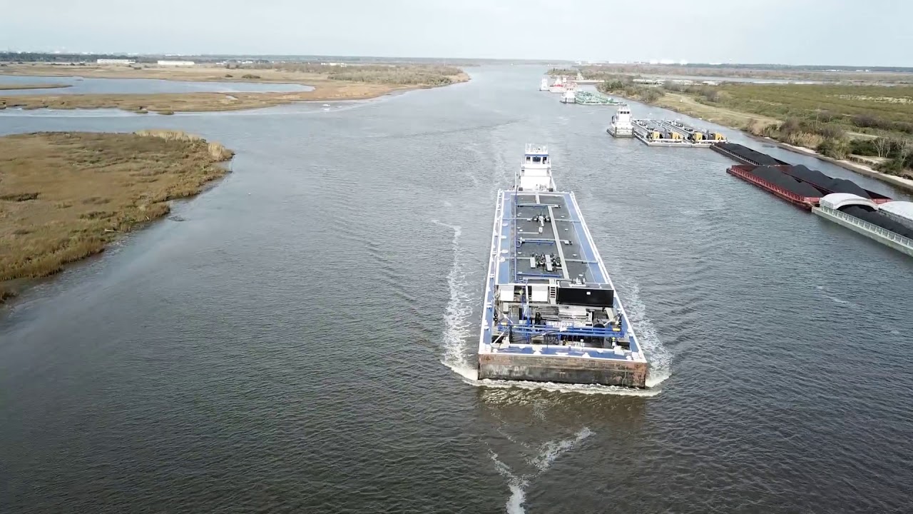 RobsSkyviewz around Coastal Waterway Ellender Bridge Louisiana