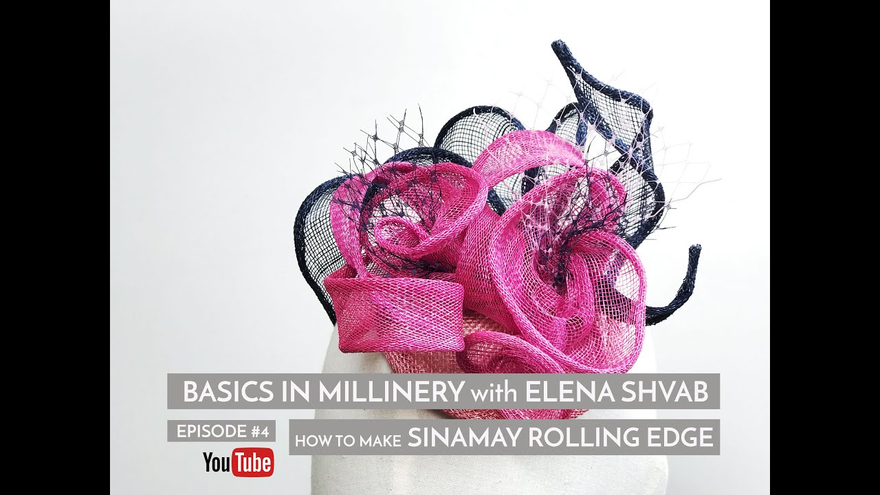 Basics in Millinery, How to Make a Sinamay Rolling Edge #sinamay #Fascinator #hattutorial