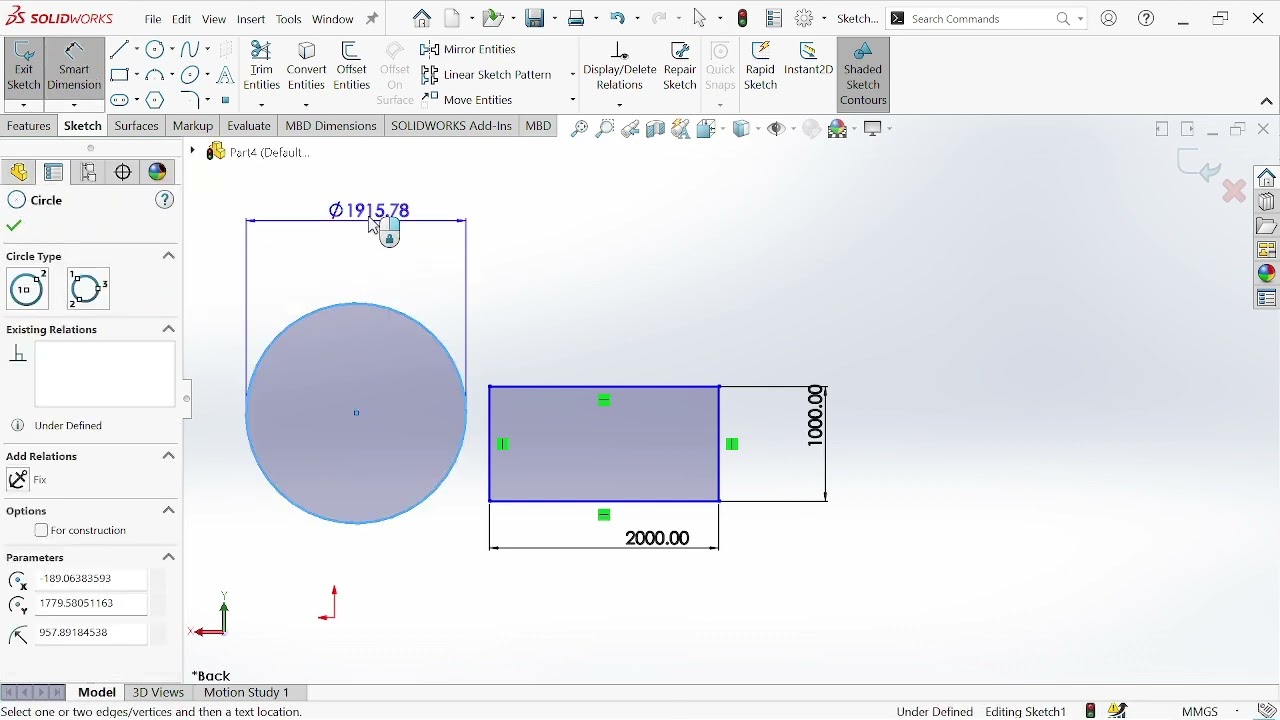 3.1 How to use smart dimension in SolidWorks