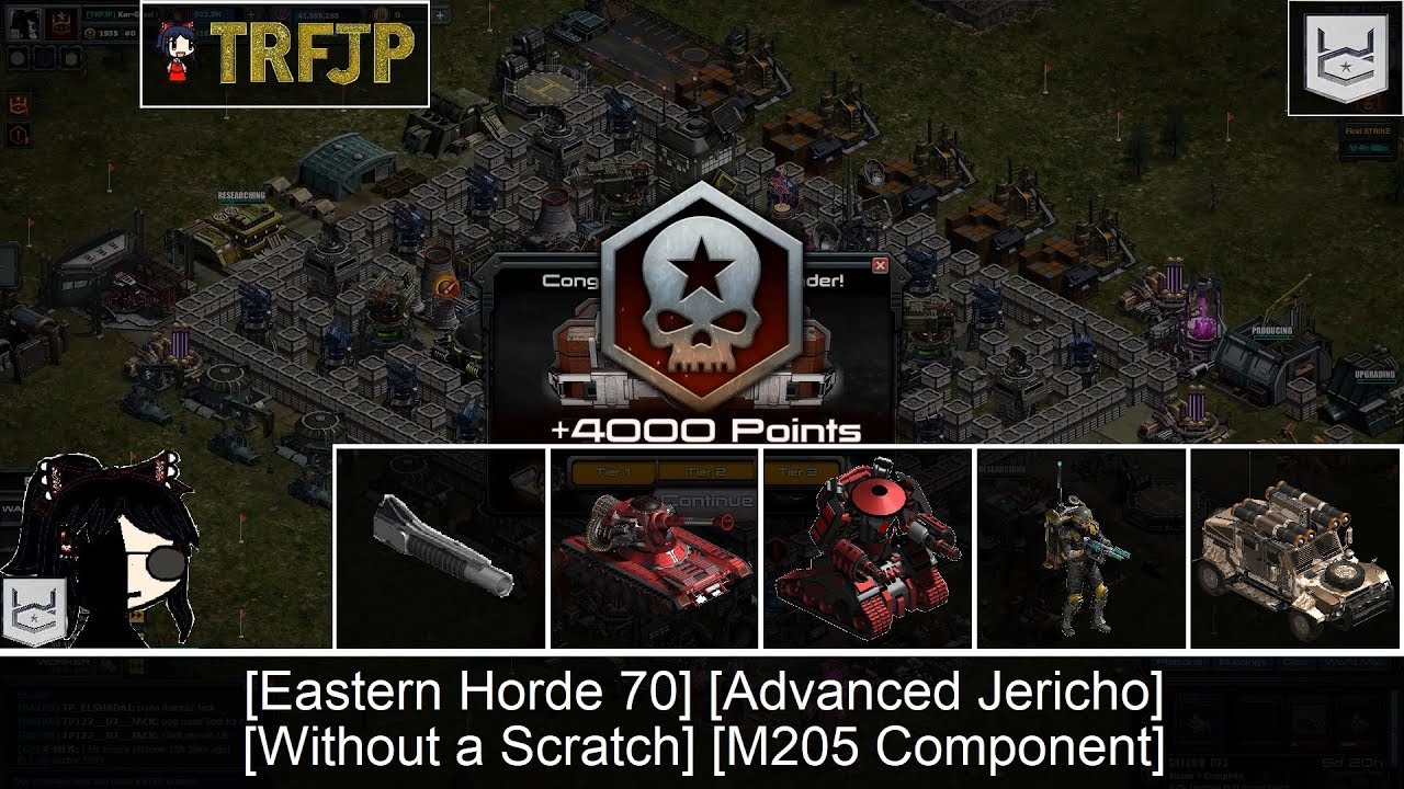 [War Commander]: [Eastern Horde 70] [Advanced Jericho] [Without a Scratch] [M205 Component]