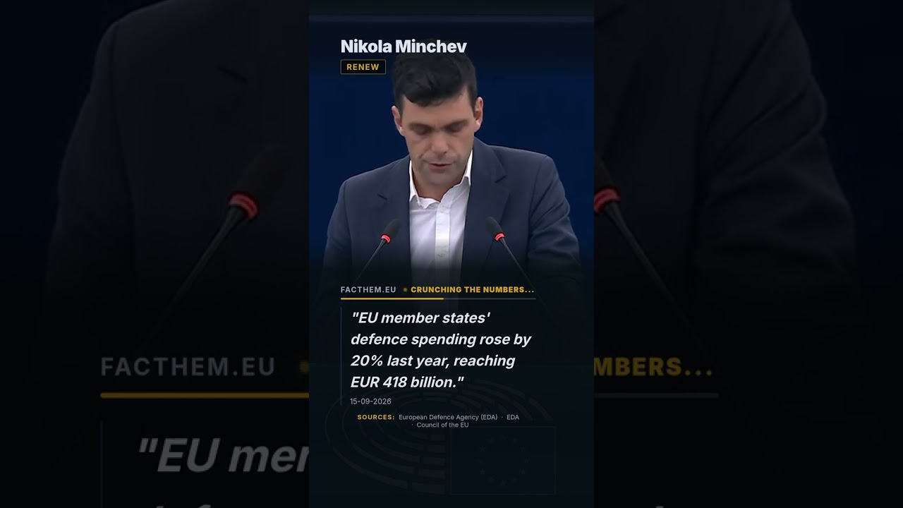 EU defence spending rose 20% to &euro;418 billion, says Minchev