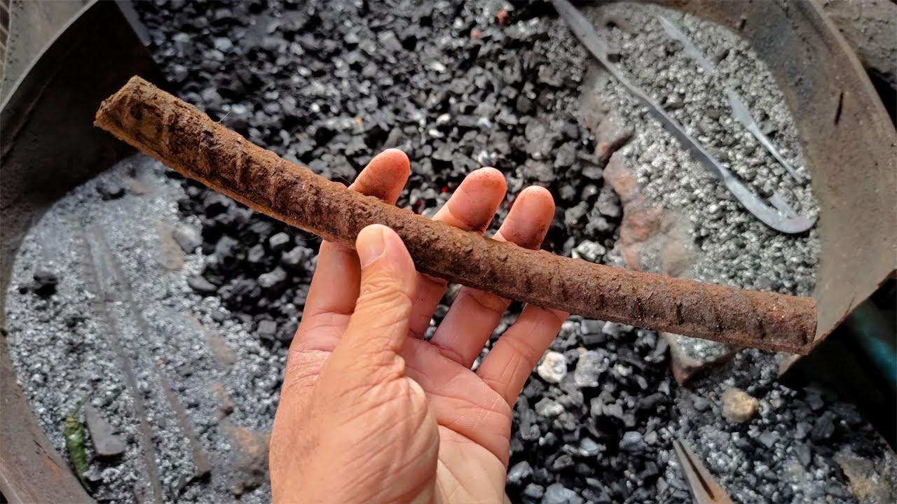 MAKING A BEAUTIFUL KNIFE FROM REBAR - Creative Daily Works