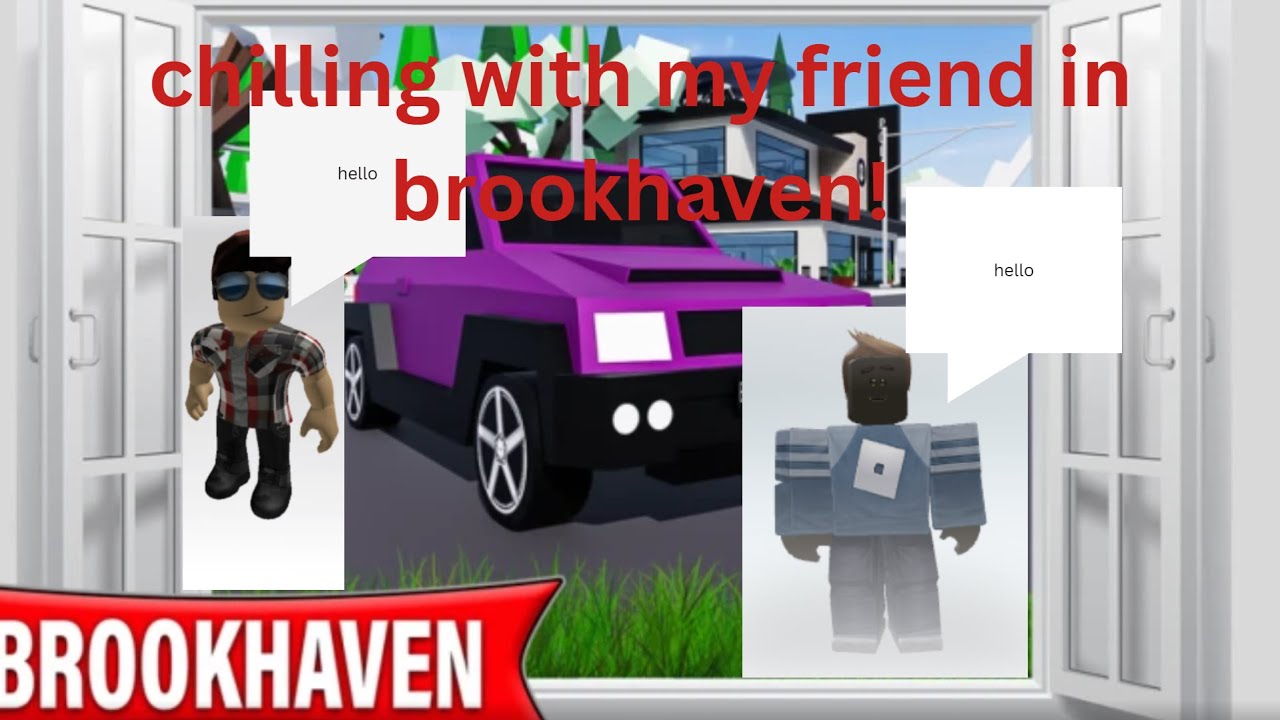 chilling with my friend on brookhaven