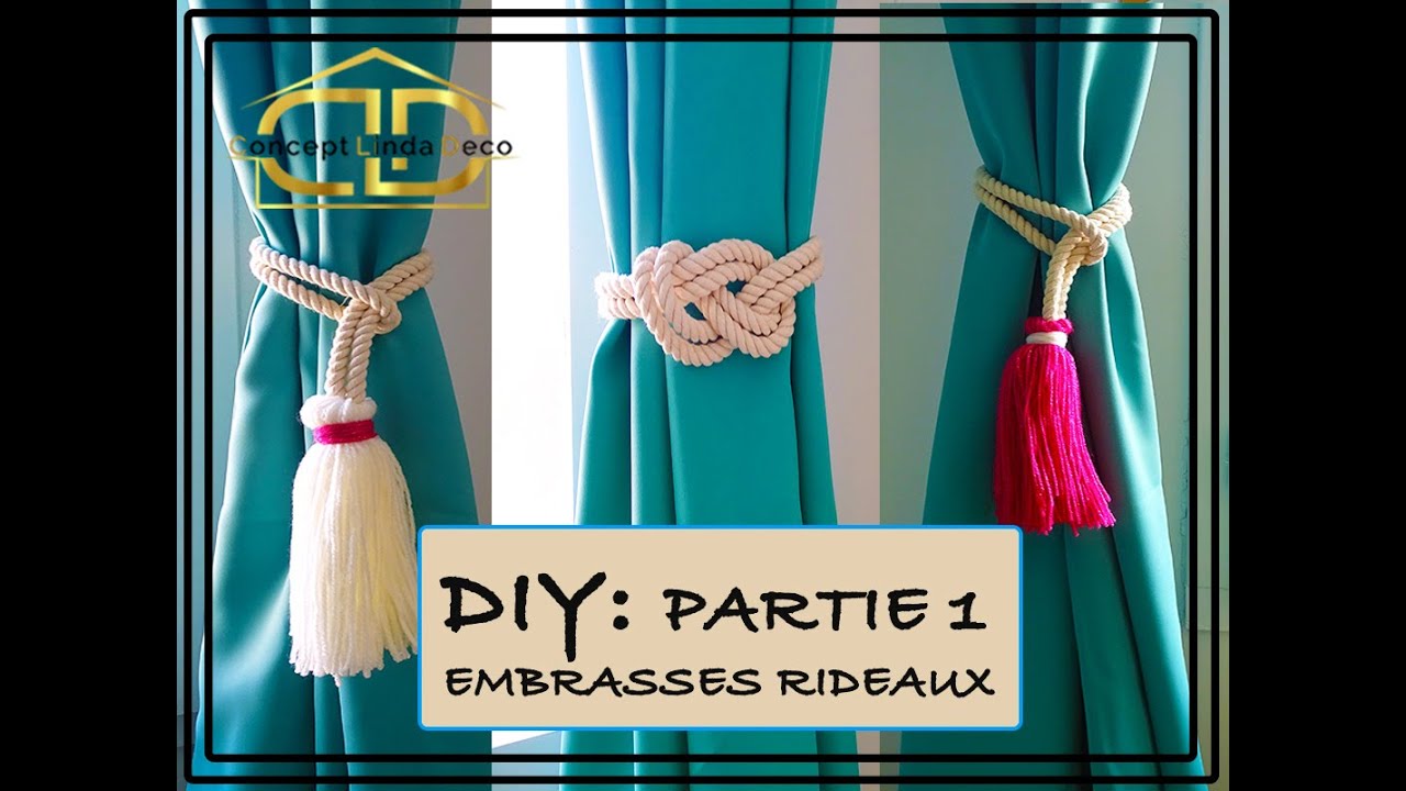 COMMENT FABRIQUER DES EMBRASSES RIDEAUX, POMPON, NOEUD DOUBLE HUIT? 2 ASTUCES