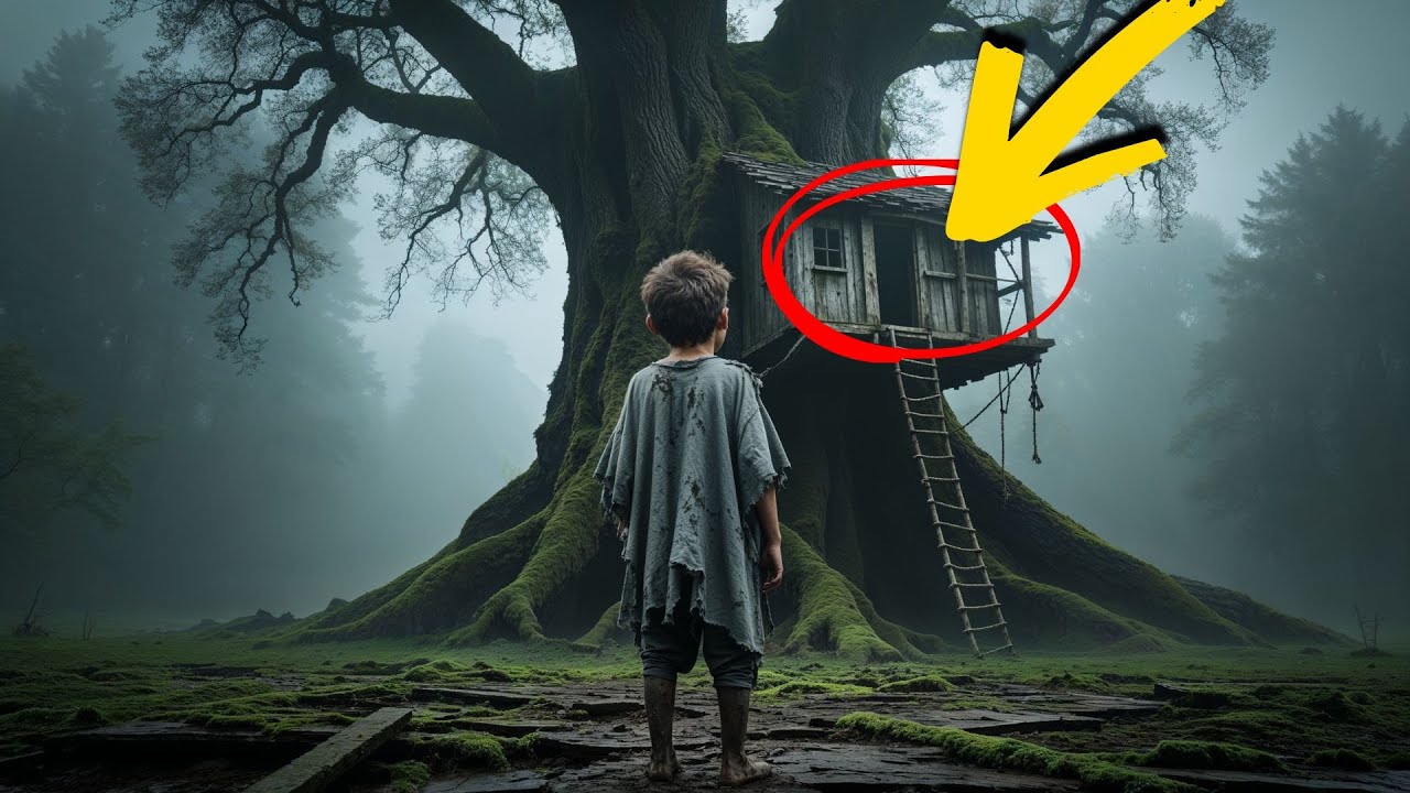 O MENINO ÓRFÃO SUBIU NA CASA DA ÁRVORE GIGANTE — E DESCOBRIU QUEM MORAVA LÁ HÁ 100 ANOS.