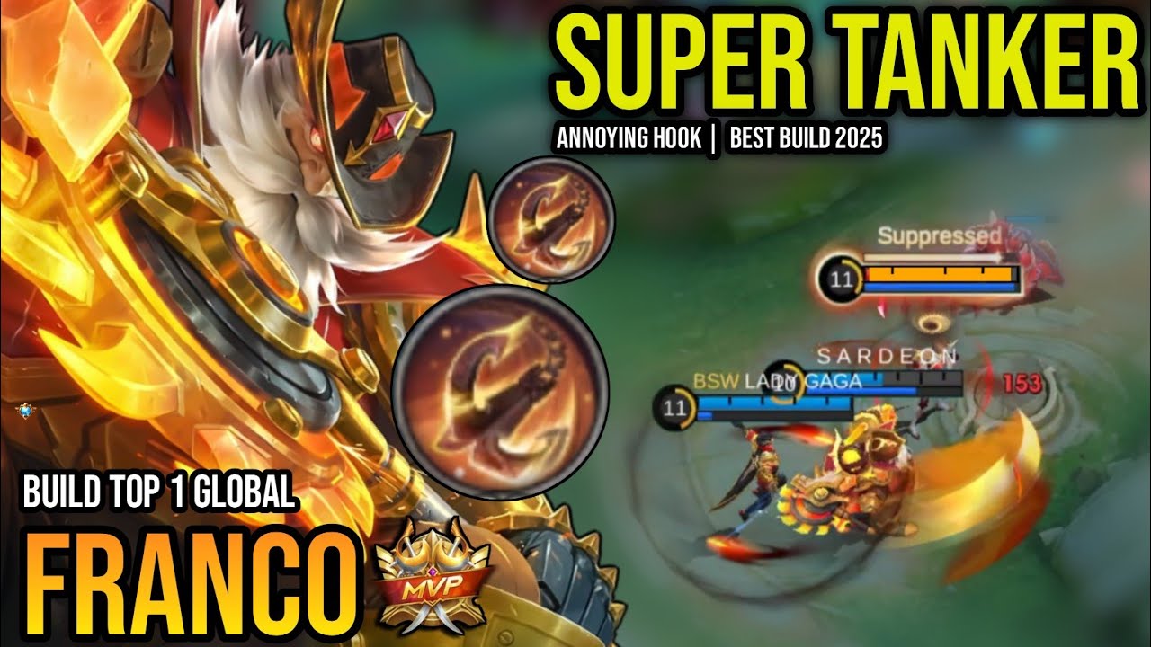 FRANCO BEST BUILD 2025 | BUILD TOP 1 GLOBAL FRANCO GAMEPLAY | MOBILE LEGENDS✓