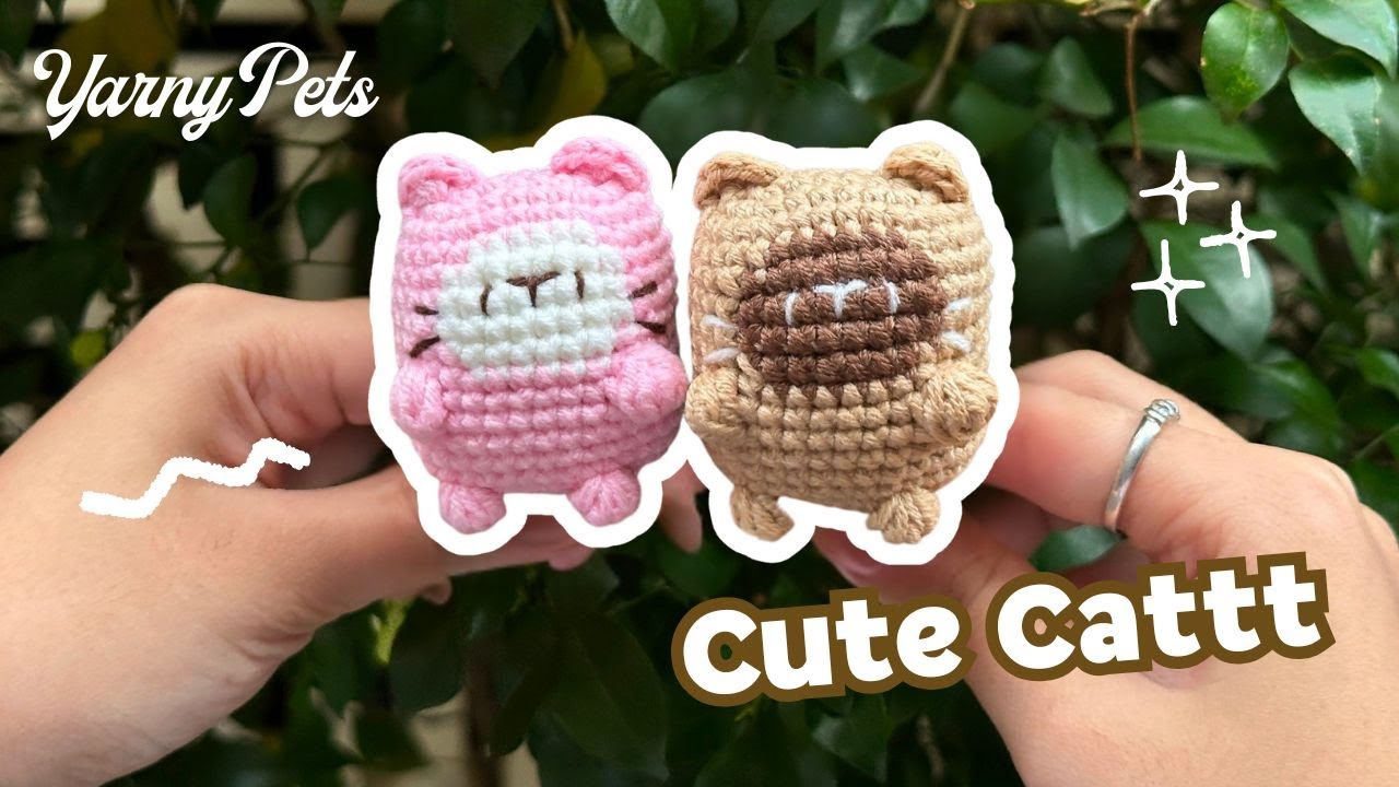 How to Crochet Cute Cat for Beginners Step by Step #YarnyPets