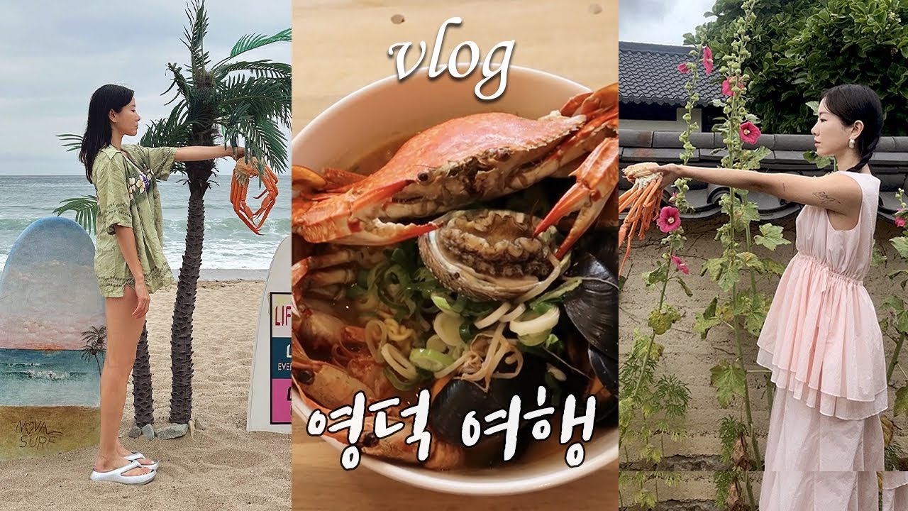 VLOG 국내여행 마렵다면.. 영덕 어때요?🦀 영덕 맛집부터 인스타각 놀거리까지 !  ft. 사장님이 잘생긴 서핑맛집🏄🏼‍♀️ 32강 크리에이터 토너먼트 '원픽'