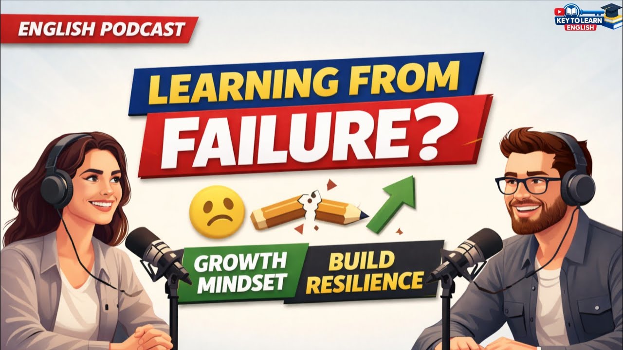 English Podcast For Easy English Conversation | Learning From Failure | English Podcast B2 Level