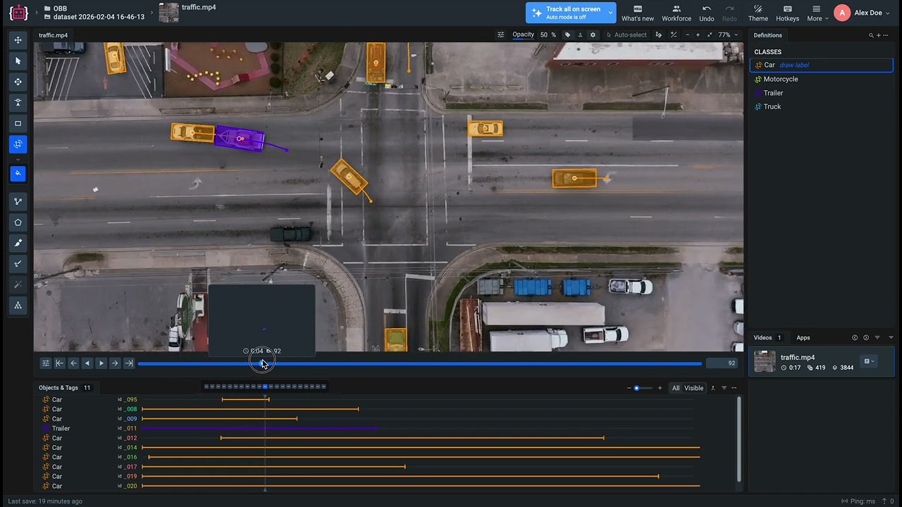 Oriented bounding-box: Tutorials and Docs.