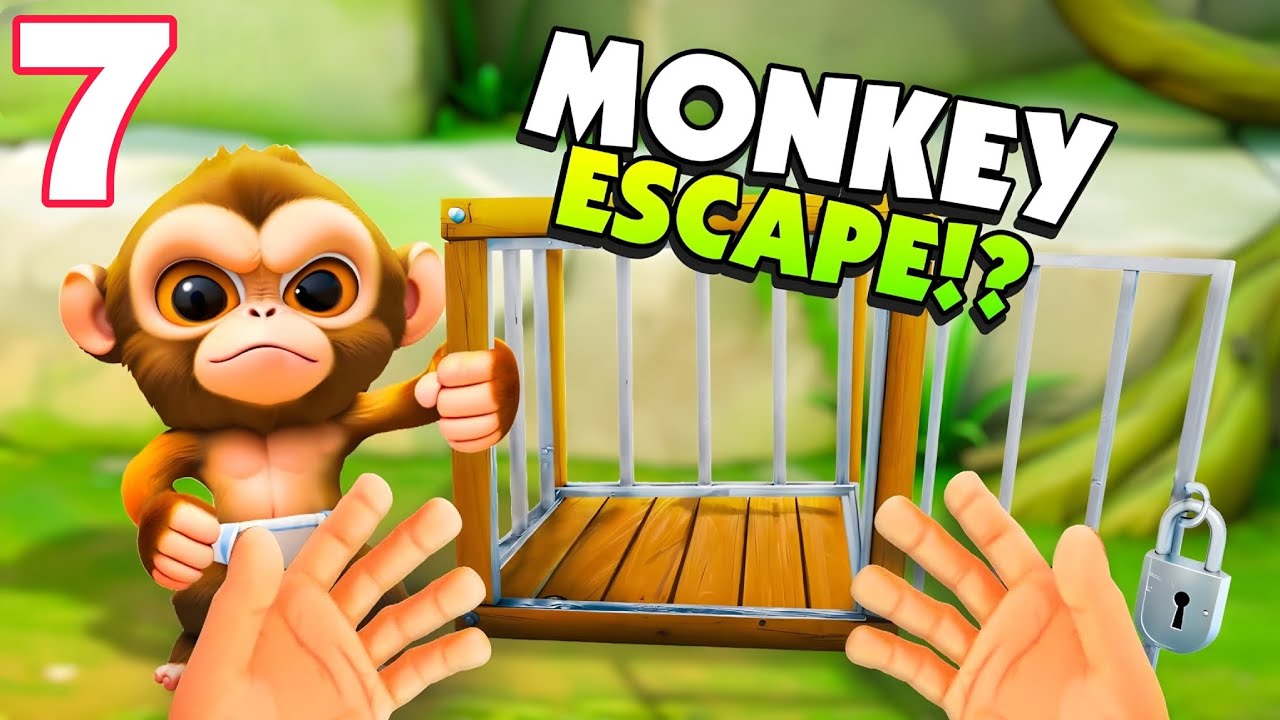 Part 7 | Helping a BABY MONKEY Escape From It's CAGE in I Am Monkey VR!