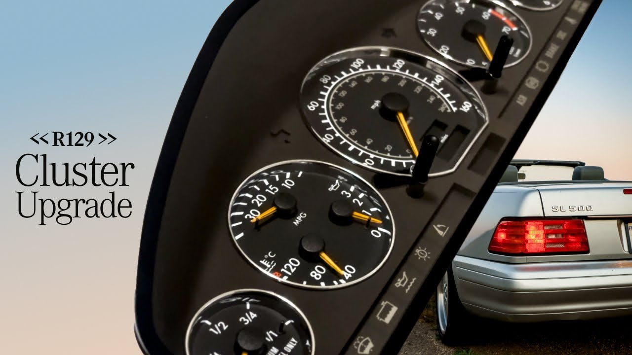 Хромированные кольца для приборной панели Mercedes R129 SL и W140 S-класса