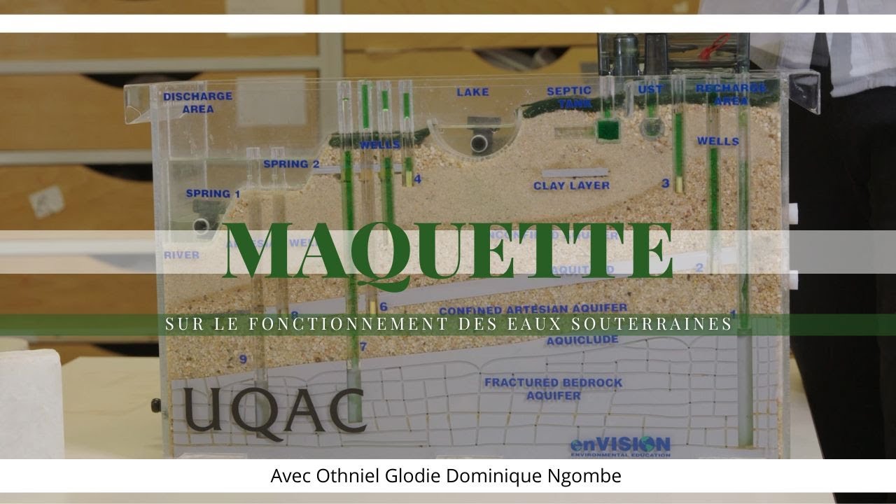 Maquette sur le fonctionnement des eaux souterraines!