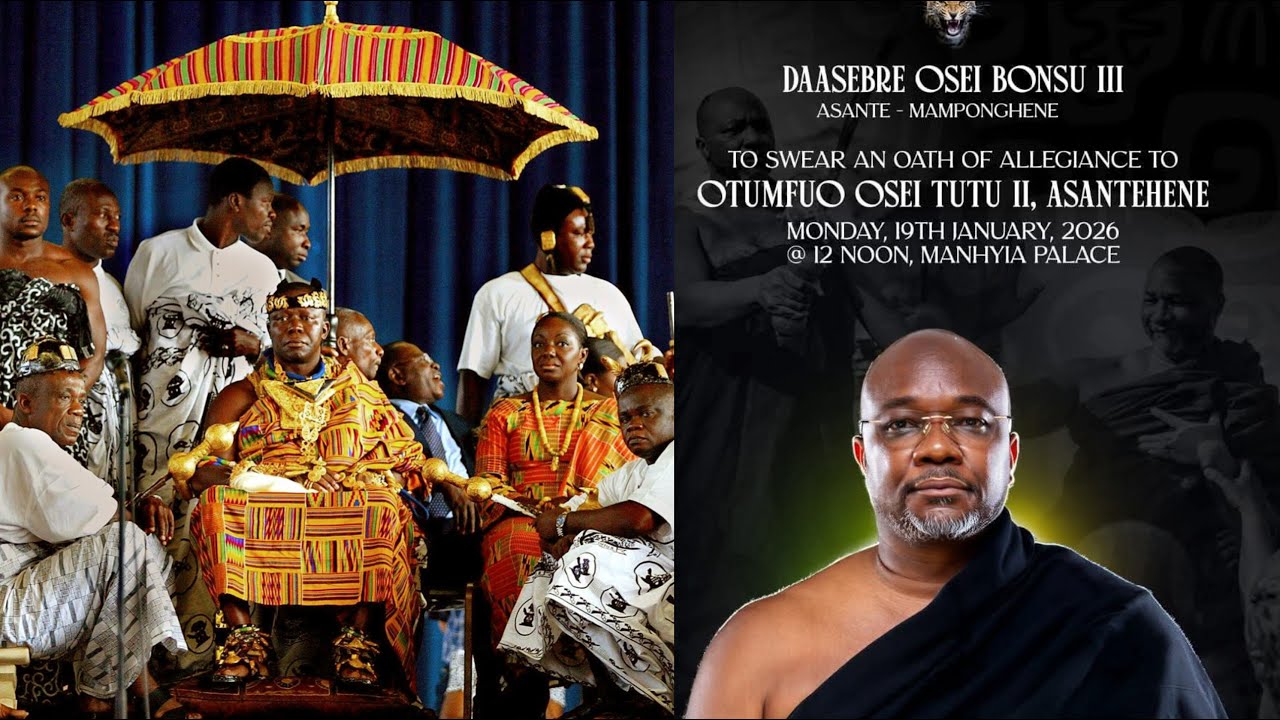 LIVE:Mamponghene&Juansahene Ride Beautifully In A Palanquin After Sweäring Alleg!ance To Asantehene
