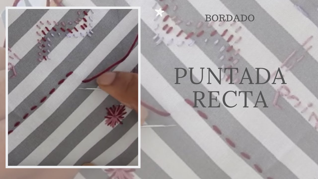 C&oacute;mo bordar la Puntada Recta