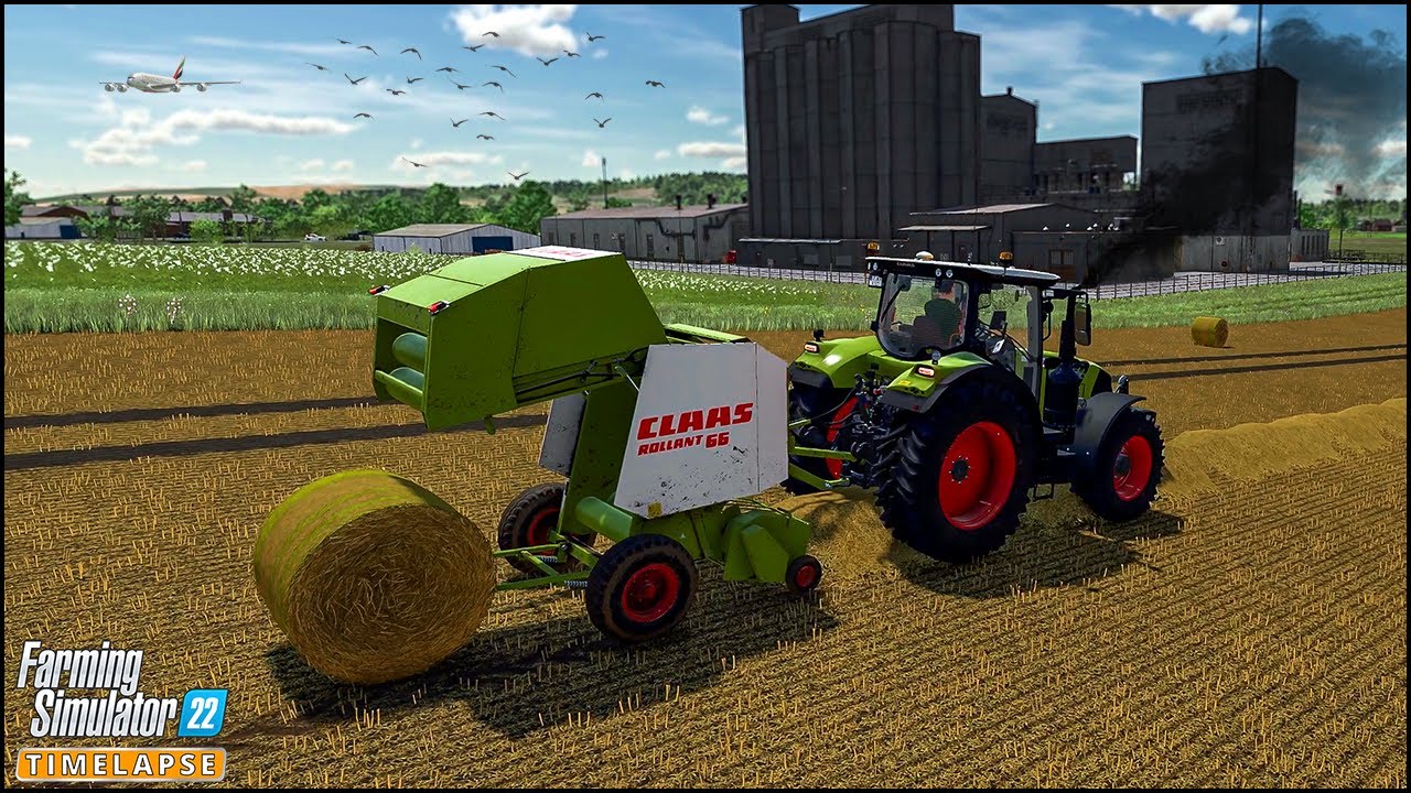 MAKING & HAULING STRAW ROUND BALES. BUILDING A NEW SHED | #ZIELONKA Ep.17 | #FS22 PREMIUM EXPANSION