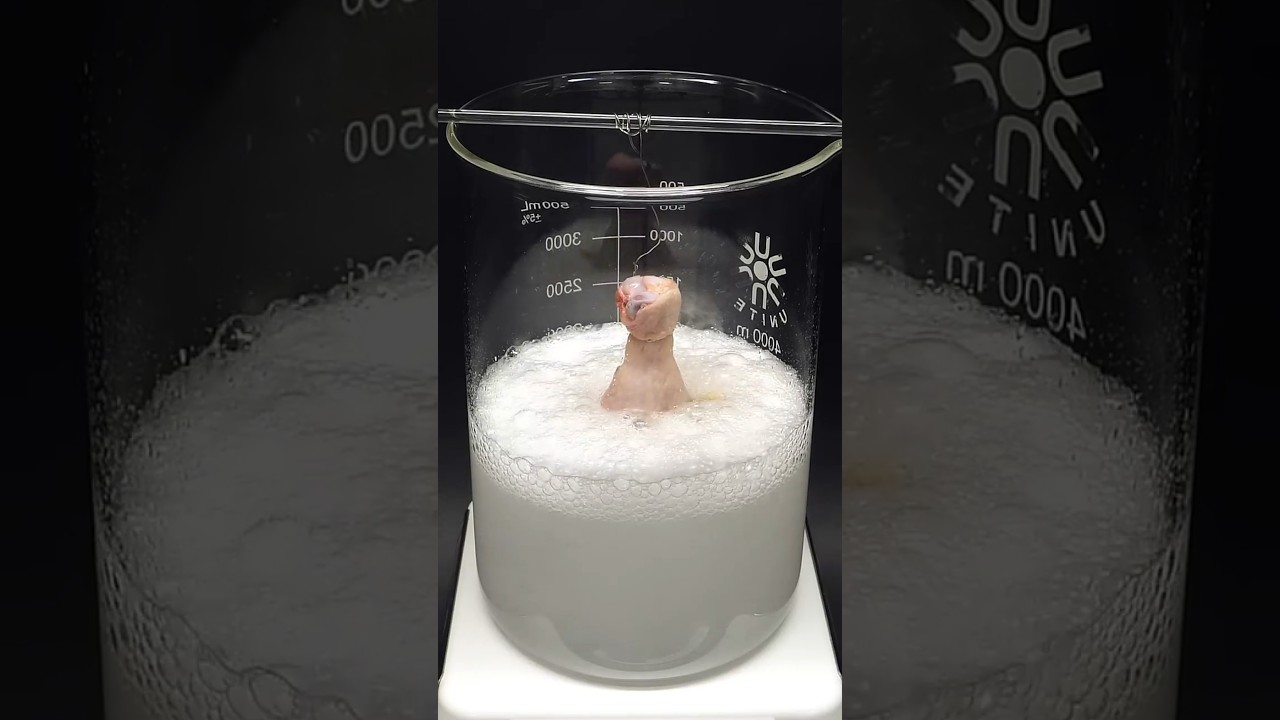Vaporizing chicken in acid