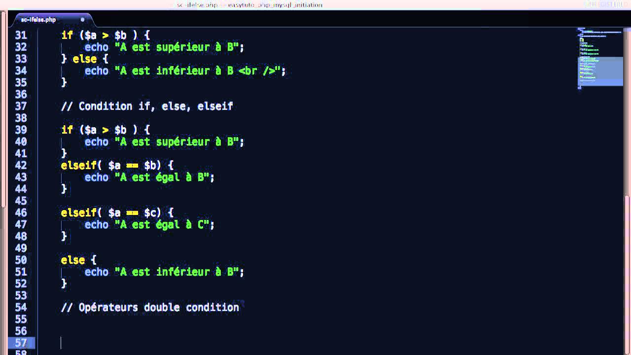 if & if else . Les structures de contrôle PHP