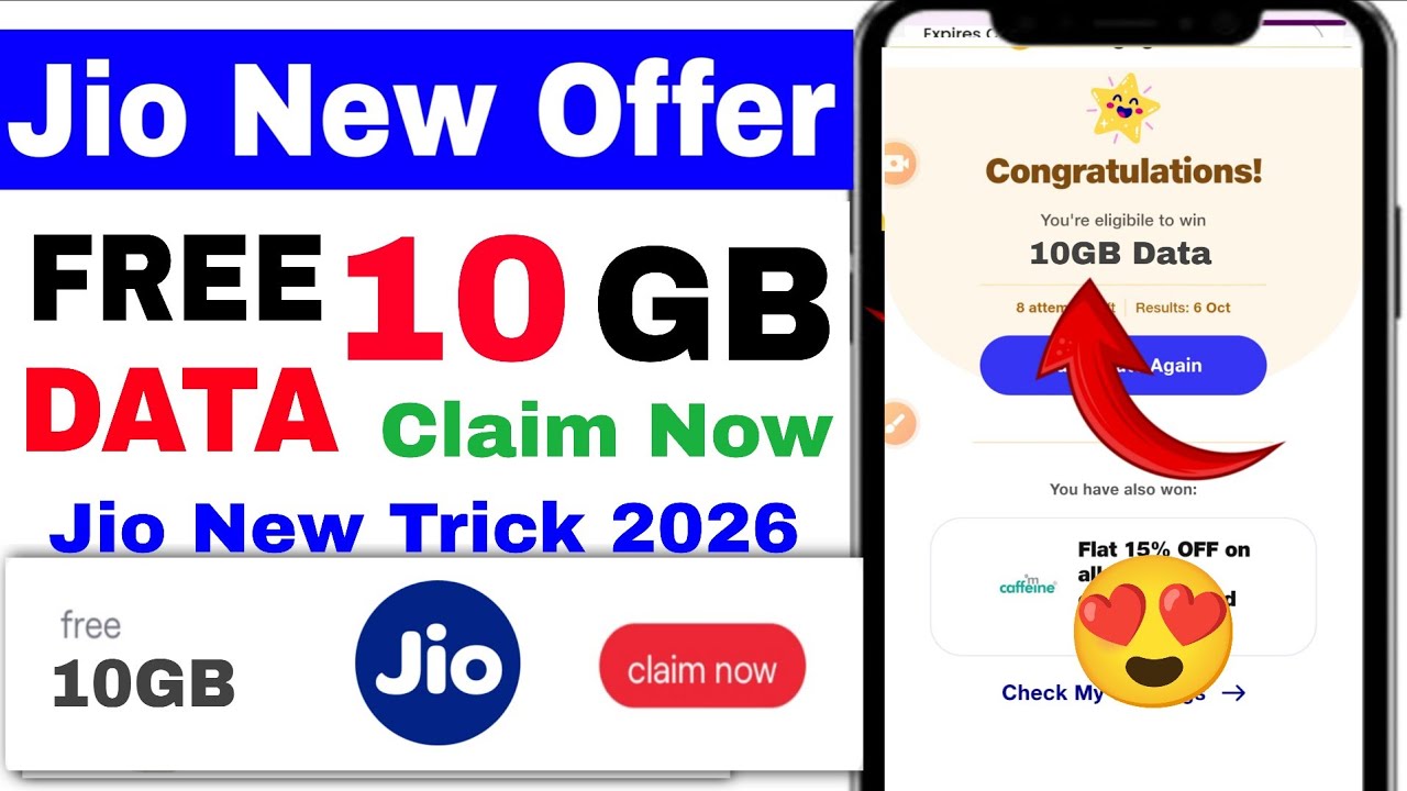 Jio FREE 10GB data offer today | How to Get free 10GB data In Jio | Jio free data trick | Myjio app
