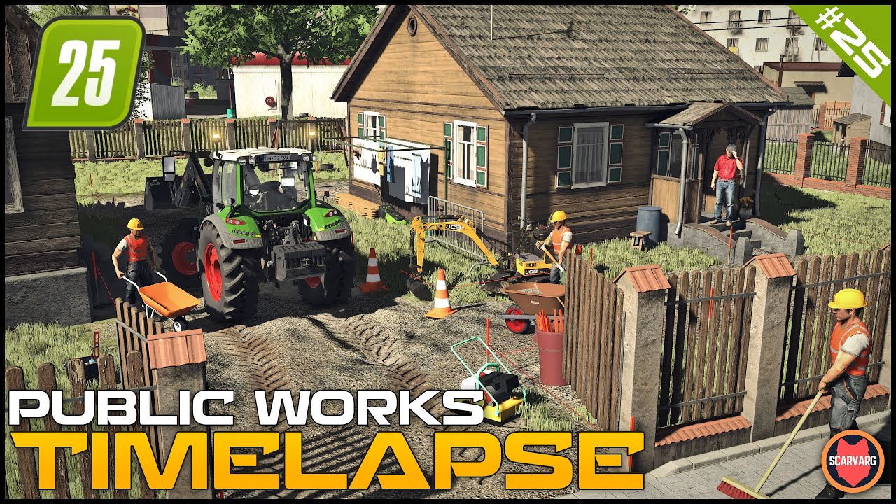 🚧 Укладка под слоем грунта и гравия на подъездной дороге ⭐ FS25 Zielonka Roleplay Общественные ра...