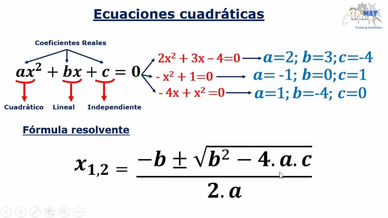 ECUACIONES CUADRÁTICAS COMPLETAS