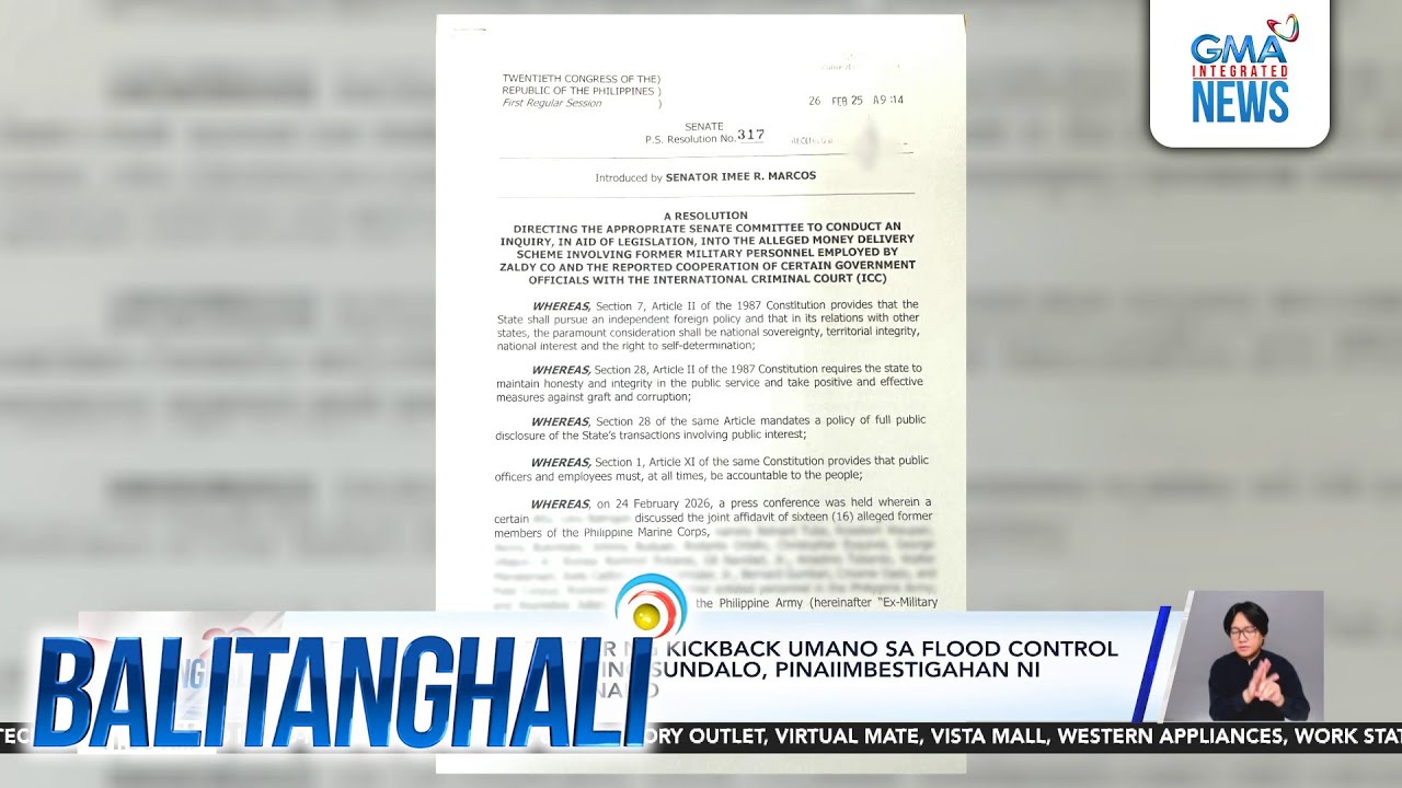 Alegasyong nag-deliver ng kickback umano sa flood control projects ang ilang... | Balitanghali