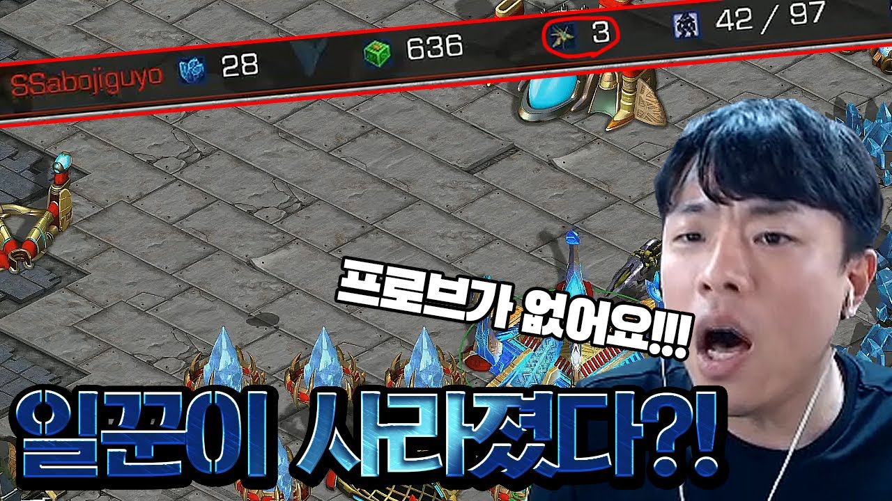 '프로브가 없어요!' 사라진 일꾼 그 후 이어지는 충격과 공포?! / 안기효 스타크래프트 korean bj asmr live