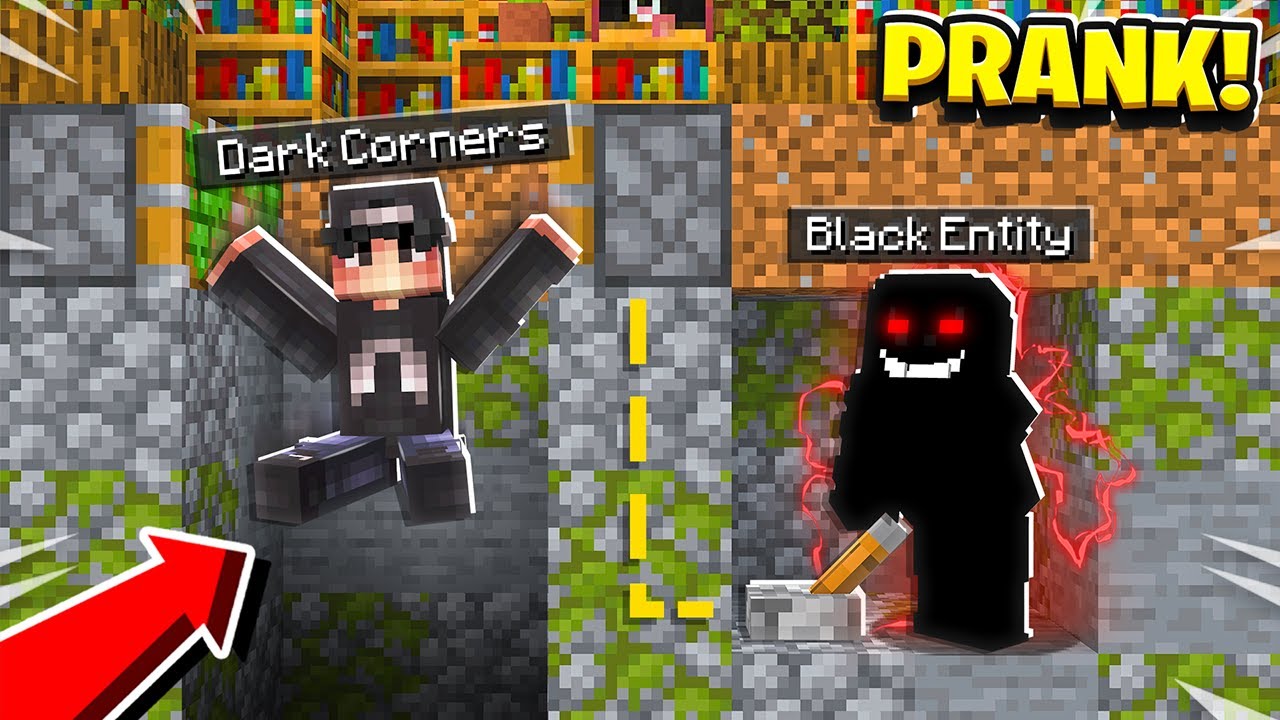 Pranking as The BLACK ENTITY in Minecraft! (He *FREAKED* When He Saw  The Black Entity)