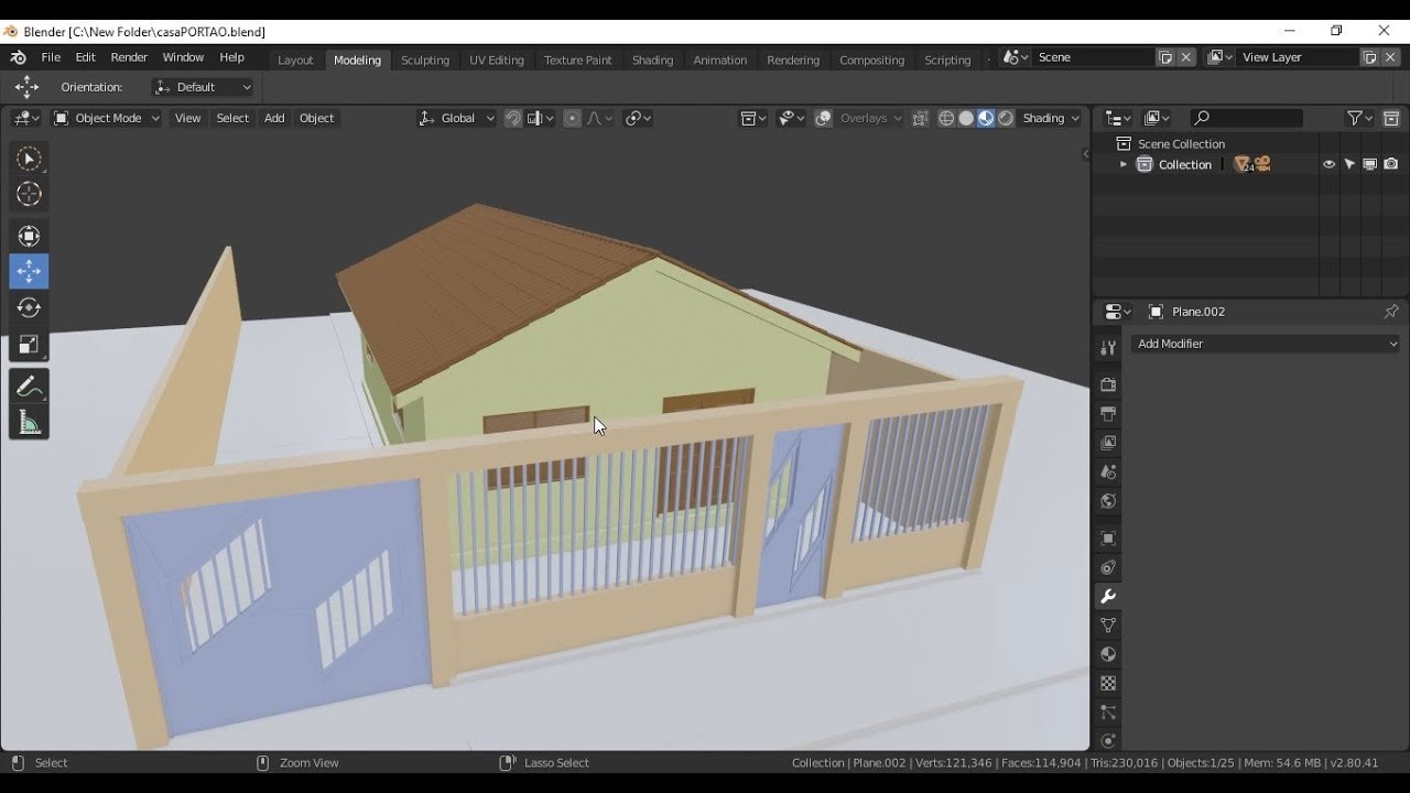 01 - Modelando uma casa completa no Blender 2.80