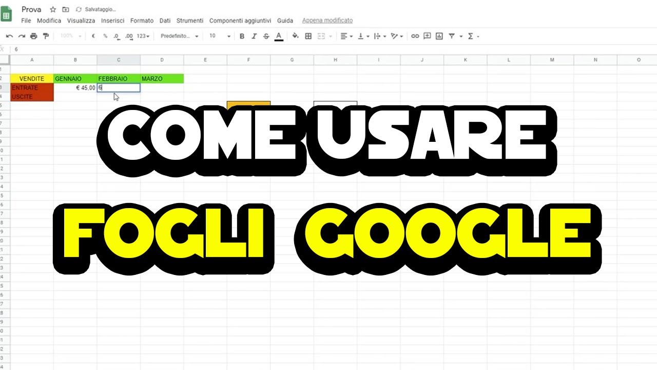 Come usare fogli Google