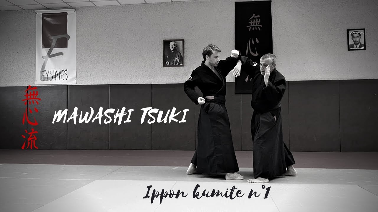 Mushin ryu Ju jitsu: Ippon kumite, les cinq techniques sur Mawashi tsuki N°1.