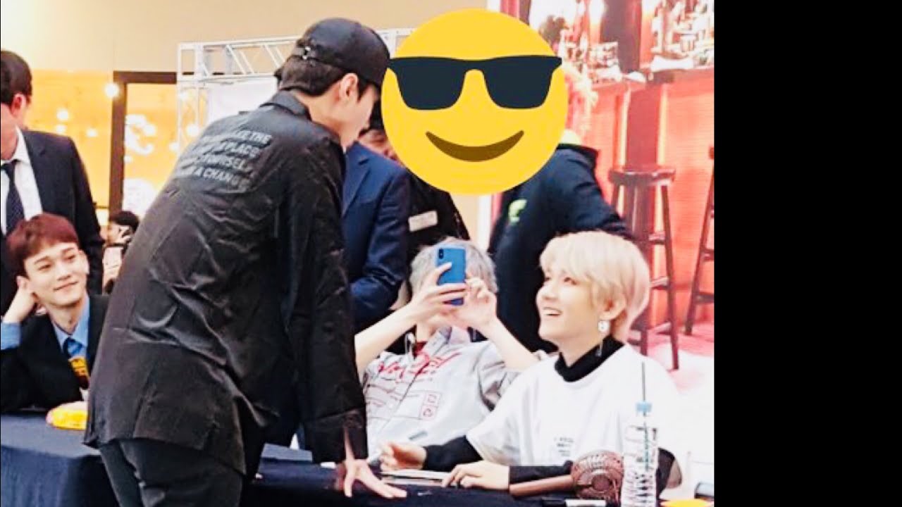 180422 Sehun went to support CBX fansign at Goyang
