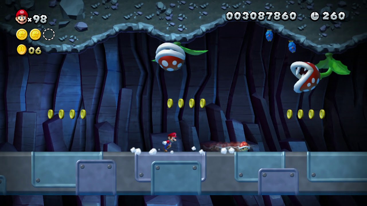 New Super Mario Bros U - 56 - La cueva de las cruces móviles - 100%