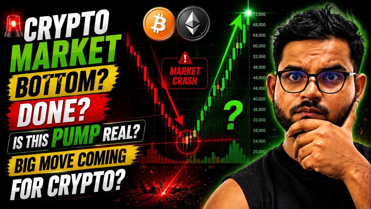CRYPTO MARKET BOTTOM? DONE?🚨 IS THIS PUMP REAL? BIG MOVE COMING FOR CRYPTO? MARKET CRASH UPDATE😱