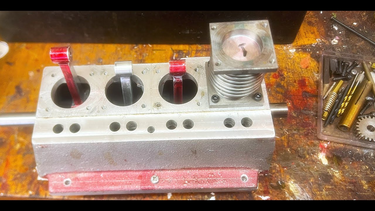 Model Engine machining the 4 Cylinder 