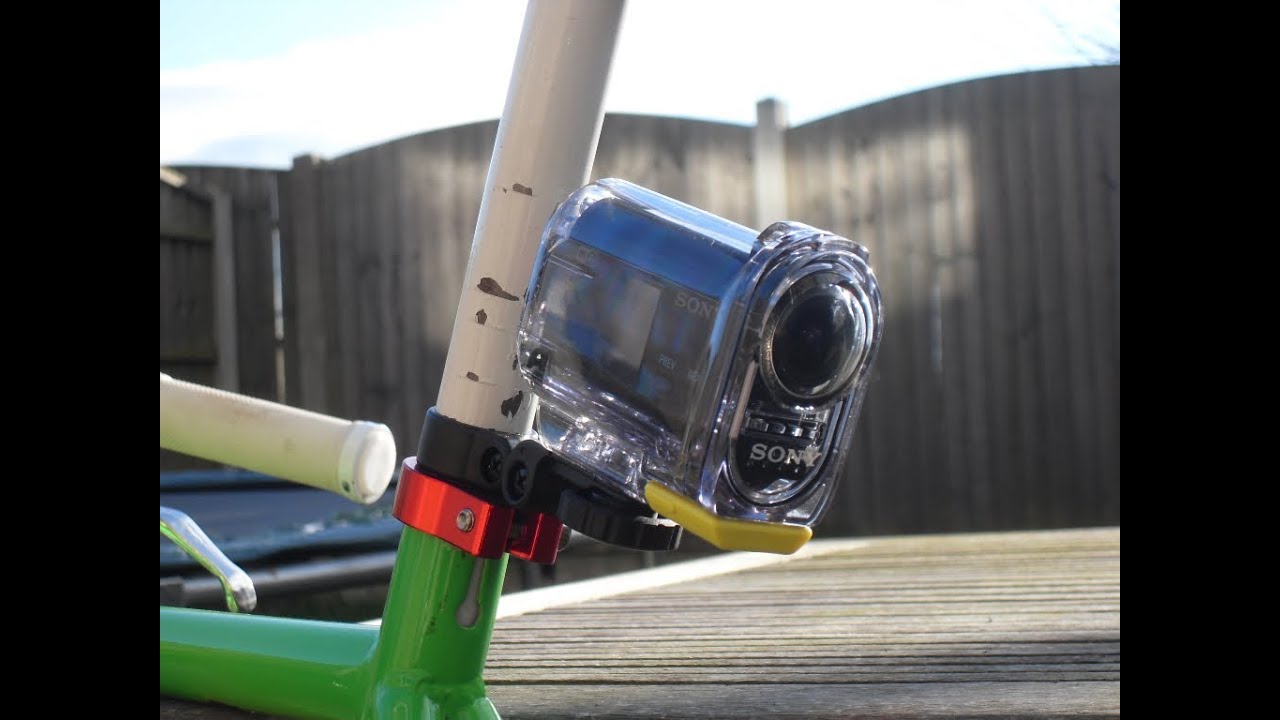 Sony Action Cam Bike Mount, Pole Mount, DIY, FREE & easy !! with footage
