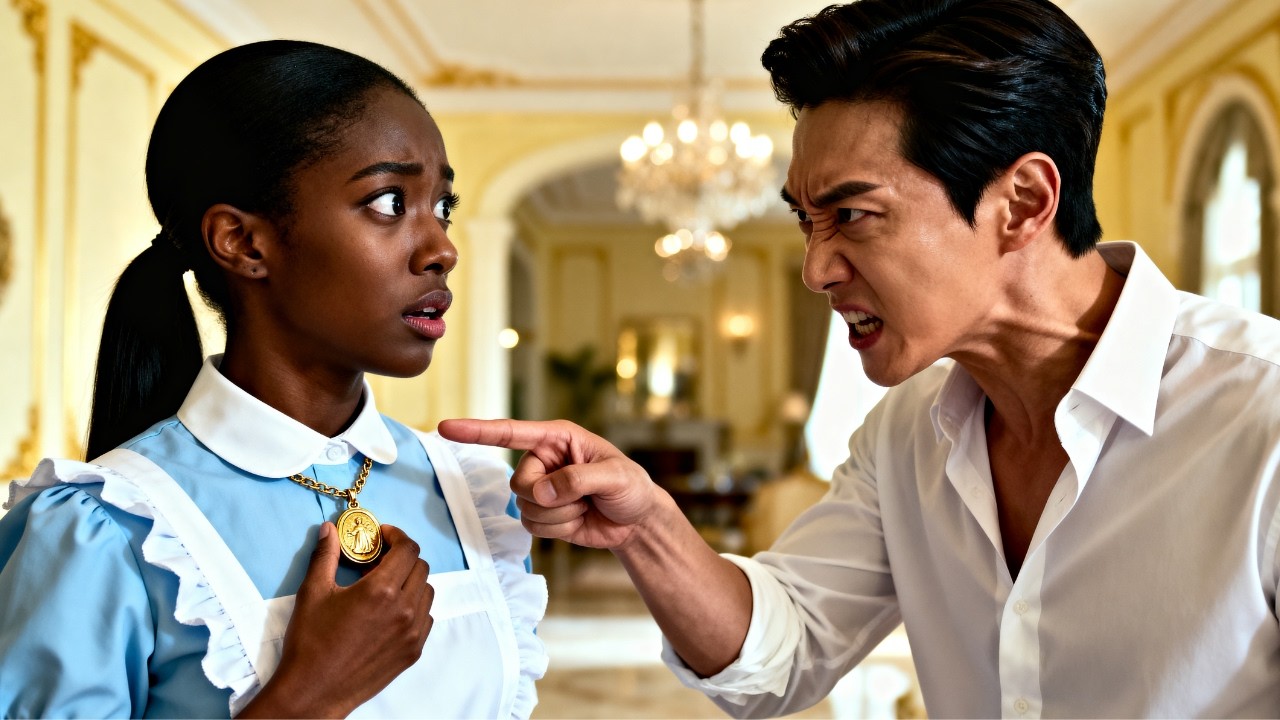 “That’s My Late Wife’s Necklace!” — The Korean CEO Shouted, Until The Black Maid Spoke
