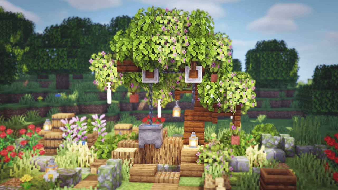 Minecraft I Как построить фентезийный колодец