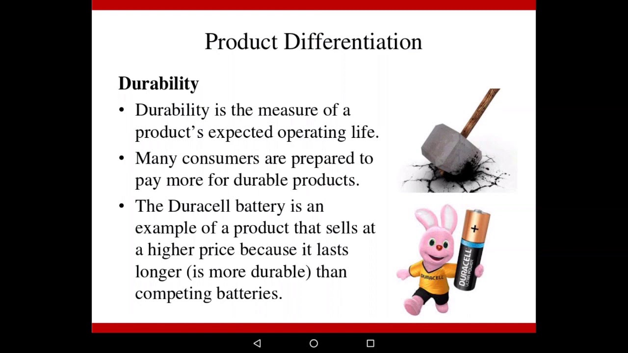 Marketing 1: Ch 7.3.1 - Product Differentiation