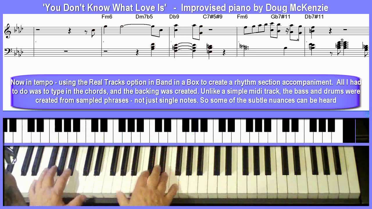 'You Don't Know What Love Is' jazz piano lesson
