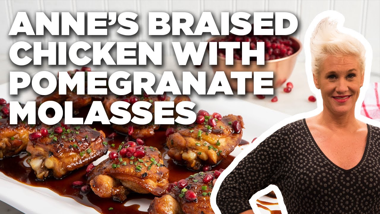 Anne Burrell's Braised Chicken Thighs with Pomegranate Molasses | Food Network