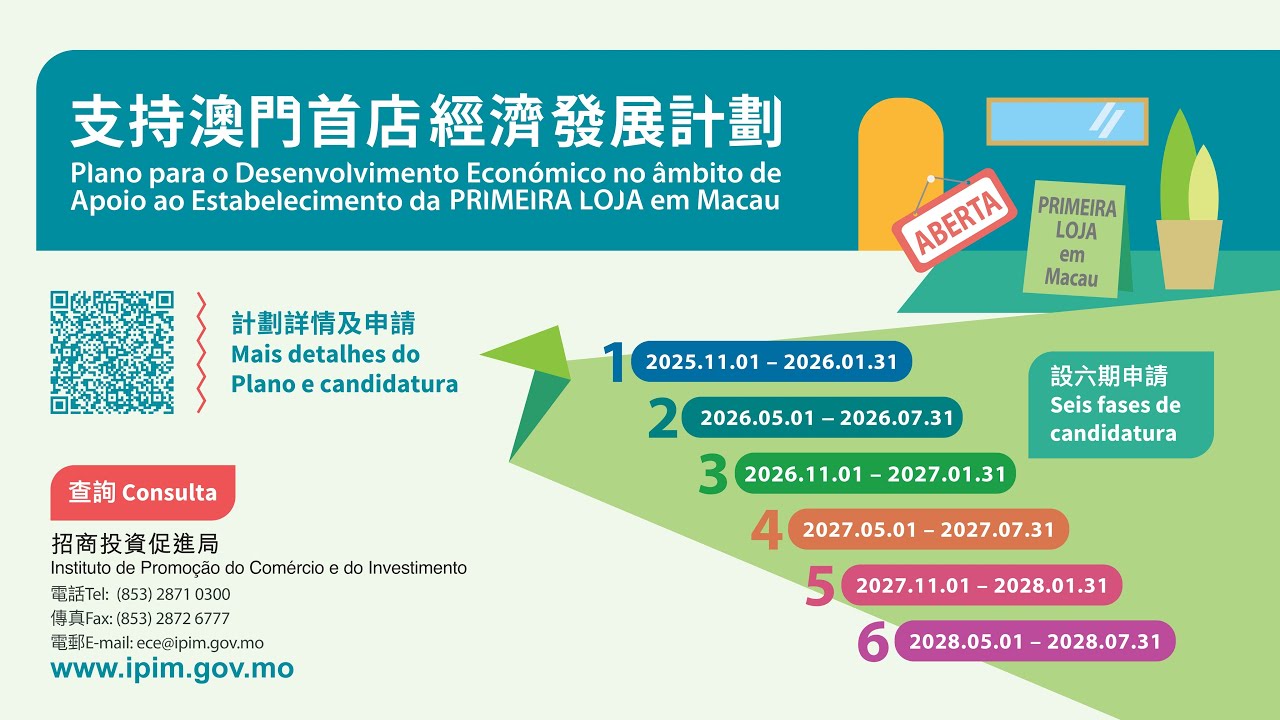 (IPIM) Plano para o Desenvol. Económ. no âmbito de Apoio ao Estabeleci. da Primeira Loja em Macau