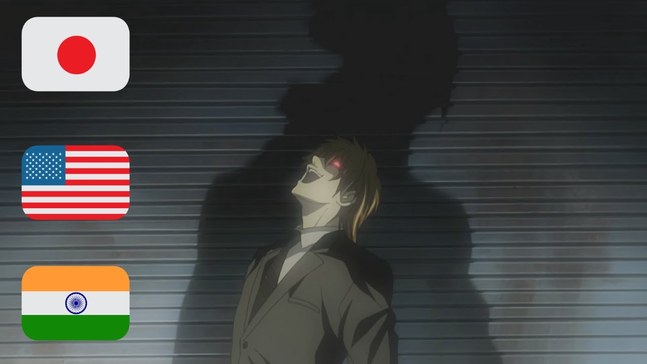 Kira's Evil Laugh | I am Kira | Jap dub vs Eng dub vs Hindi dub | Death Note