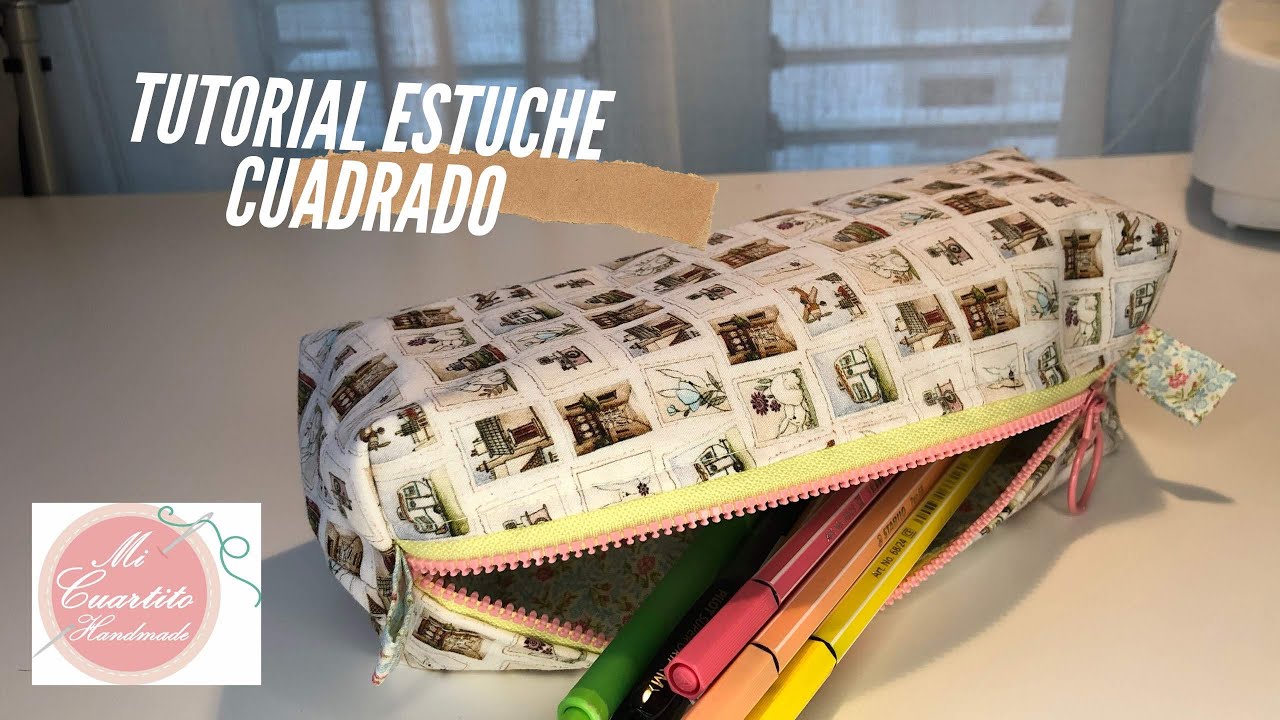 ✏️ 💼 Tutorial ESTUCHE de TELA para LÁPICES DIY. [Incluye Patrón GRATIS] Costura Creativa Fácil✂️