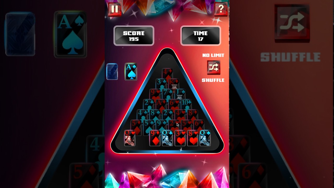 Glass Solitaire Pyramid