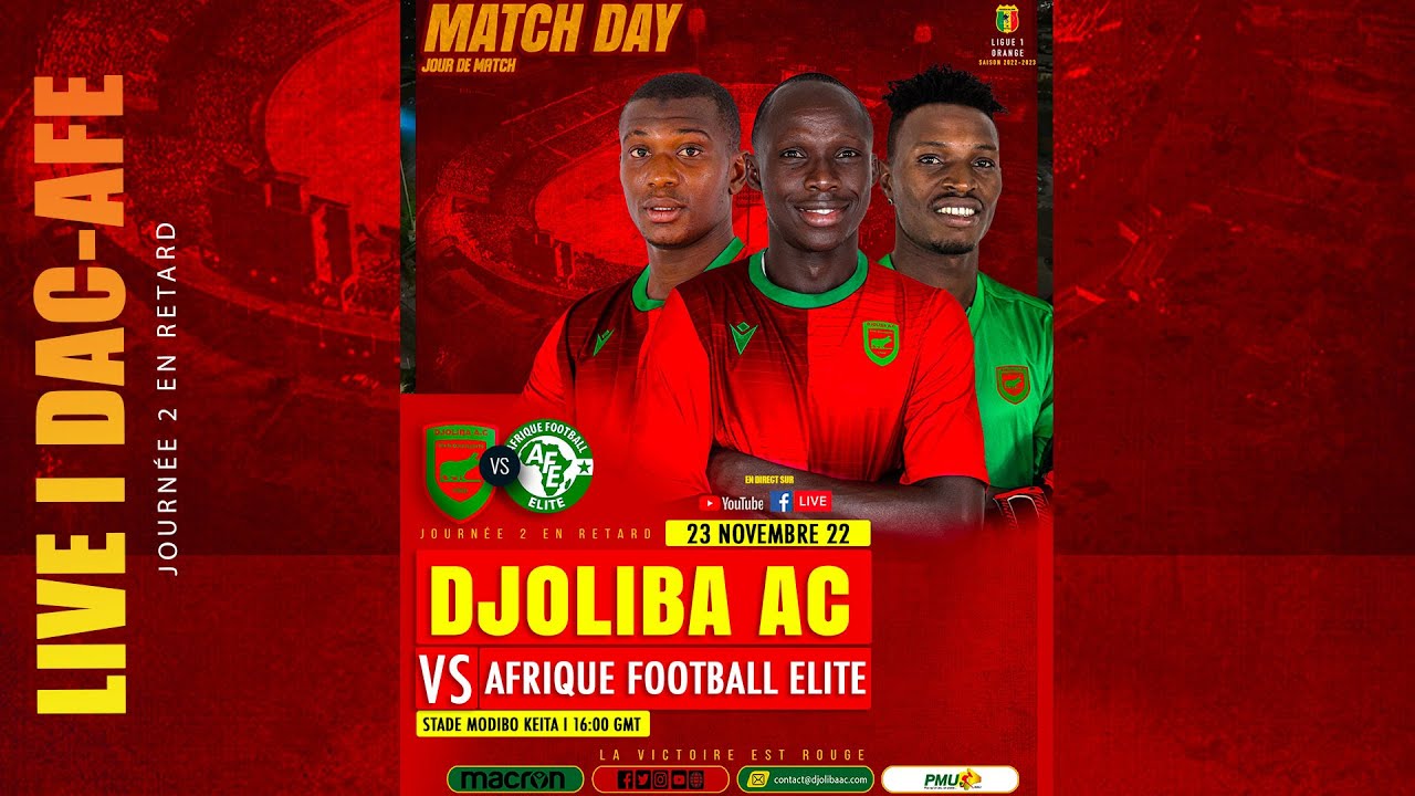 Live I Djoliba AC - Afrique Football Elite